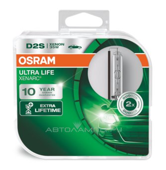 D2S 85V-35W (P32d-2) 4350K Xenarc Ultra Life (2шт.) (Osram) 66240ULT-HCB