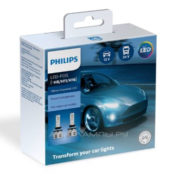 H11/8/16 12/24V-LED (PGJ19-) 6500K 24W Ultinon Essential LED Fog (��.2 ��.) 11366UE2X2