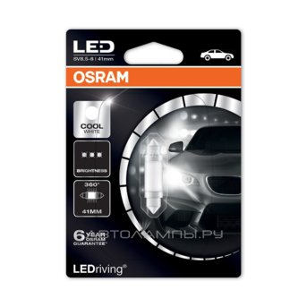 Fest 41 12V-LED (SV8,5) 6000K 0,6W T10,5 Cool White LEDriving SL (��.1��.) 6413DWP-01B