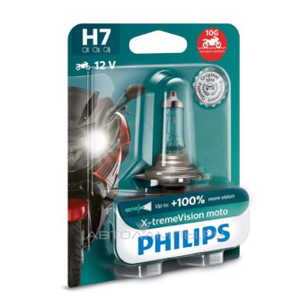 H7 12V- 55W (PX26d) (+130% света) X-tremeVision Moto 12972XV+BW